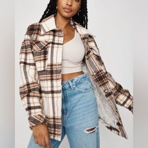 Women’s Garage Plaid Button-Up Jacket